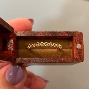 Pandora 14K Gold Flower Stack Ring - Size 9